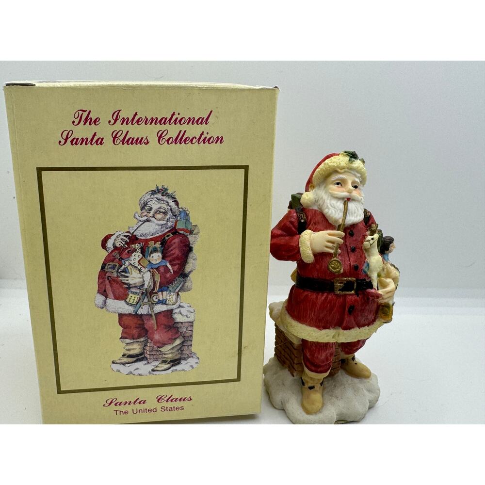 Pre-Loved Dillard's Around The World Santa In Original Box. United States